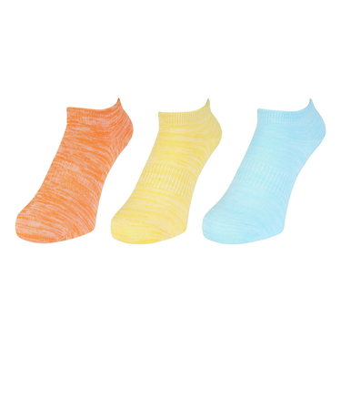 クー（Coo.）靴下 ショート丈ソックス 3足組 YELBLUORG  22-25センチ 895CO5GSA0040 YEL 吸汗速乾 接触冷感 カジュアル