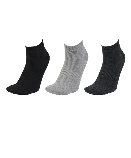 クー(Coo.)靴下 消臭 アンクル丈ソックス 25-28センチ 3足組 GRYCGRYBLK 894CO5GSA0039 GRY 吸汗速乾 消臭 防臭 抗…