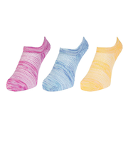 クー(Coo.)冷感HMスニーカーイン ショート丈ソックス 3足組 22-25センチ YELBLUDPK 895CO5GSA0003 YEL 吸汗速乾 接触冷…