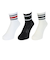 クー（Coo.）靴下 アンクル丈ソックス 3足組 BLKWHTOFF 22-25センチ 895CO5GSA0047 BLK ラインソックス 抗菌 防臭 シンプ…