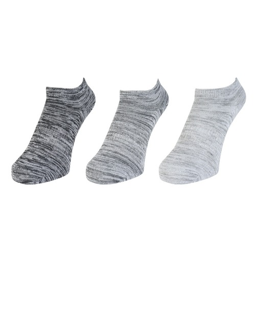 クー(Coo.)靴下 ショート丈ソックス 3足組 LGRYGRYBLK 22-25センチ 895CO5GSA0042 LGY