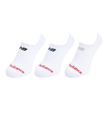 ニューバランス（new balance）靴下 スニーカーレングス ソックス 3足組 白 23.0-29.0cm LAS55635WT 3足セット スニーカー丈