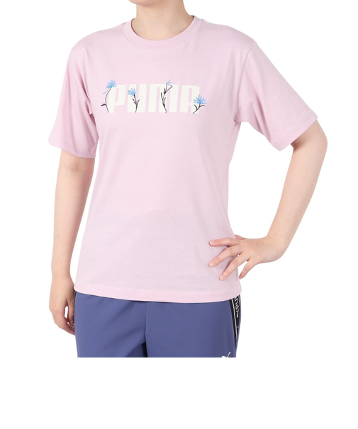 プーマ（PUMA）ESS ロゴ FLOWER MX 半袖Tシャツ 689050 90 ROS