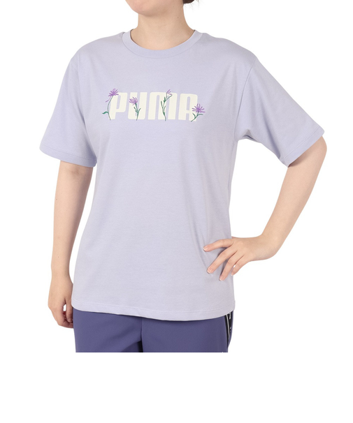 プーマ（PUMA）ESS ロゴ FLOWER MX 半袖Tシャツ 689050 47 LVD