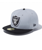ニューエラ（NEW ERA）キャップ 59FIFTY ラスベガス・レイダース グレー M-Lサイズ 14525225 スポーツキャップ おしゃれ ファッション…