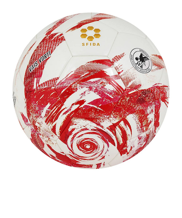 スフィーダ（SFIDA）サッカーボール 5号球 検定球 VAIS VORTI SB-25VV02 WHT/RED
