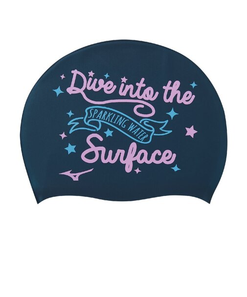 ミズノ（MIZUNO）シリコーンキャップ N2JWC04411 紺 50-59センチ  フィットネス エクササイズ 水泳帽 水泳用品 スイムグッズ