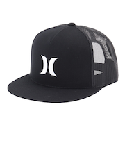 ハーレー（HURLEY）キャップ アイコン ソリッド フラット トラッカー 黒 58-61.5cm HNHM0004 010 メッシュ ブランドロゴ 日焼け対…