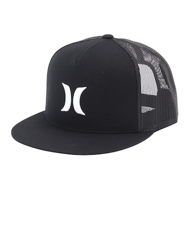 ハーレー(HURLEY)キャップ アイコン ソリッド フラット トラッカー 黒 58-61.5cm HNHM0004 010 メッシュ ブランドロゴ 日焼け対…