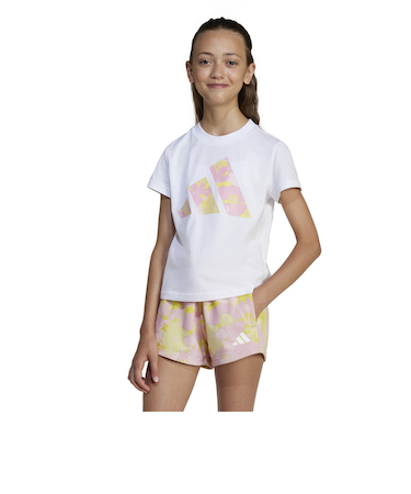 アディダス（adidas）ジュニア シーズナル エッセンシャルズ フラワー 半袖Tシャツ KTD42-JI6220