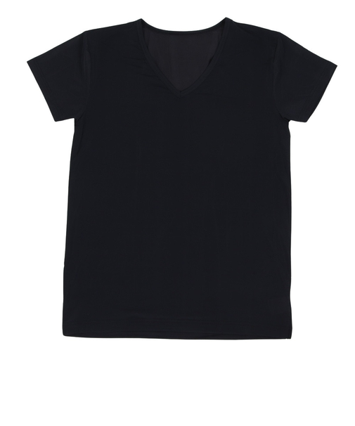 クー(Coo.)ドライプラス 半袖Vネックシャツ 黒 S-3Lサイズ 891CO5ASC0002 BLK 吸汗速乾 抗菌防臭 カジュアル シンプル 新調 衣替…