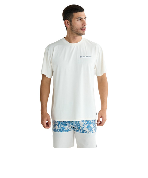 ビラボン（BILLABONG）AIR DRY メッシュ半袖Tシャツ ラッシュガード BF01A855 CRM