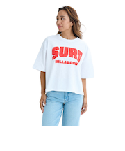 ビラボン（BILLABONG）SURF WIDE クロップド半袖Tシャツ BF01C204 WHT