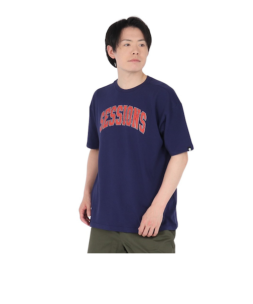 セッションズ（SESSIONS）クラック ロゴ 半袖Tシャツ 257226 NVY