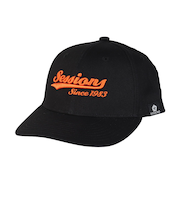 セッションズ(SESSIONS)カレッジロゴキャップ 黒 25080287 BLK スポーツキャップ ファッションおしゃれ カジュアル シンプル 日焼け対策