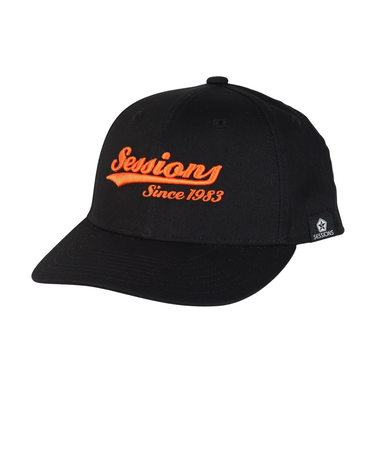 セッションズ(SESSIONS)カレッジロゴキャップ 黒 25080287 BLK スポーツキャップ ファッションおしゃれ カジュアル シンプル 日焼け対策