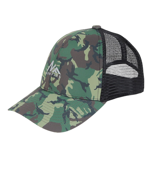 ボンファイア（Bonfire）メッシュキャップ カモ柄パターン 緑 20BNF5SST2370 GRN 吸汗速乾 接触冷感 リフレクター カジュアル おしゃれ…
