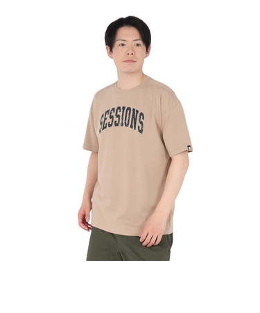 セッションズ（SESSIONS）クラック ロゴ 半袖Tシャツ 257226 BEG