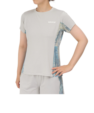 アドミラル（Admiral）テニスウェア サイドフレアヘムグラフィックTシャツ ATLA503-GRY
