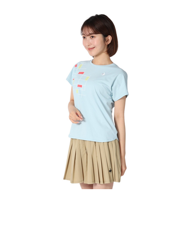 ルコックスポルティフ（lecoqsportif）テニスウェア レディース 接触冷感グラフィックゲームシャツ LN5SHT50L BL00