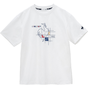 ルコックスポルティフ（lecoqsportif）テニスウェア ヘランカサンスクリーン半袖Tシャツ LT5SHT01M WH00