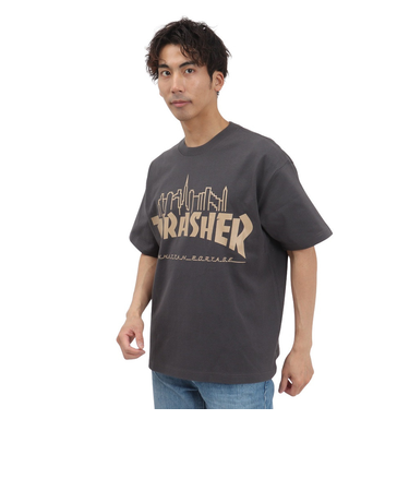 マンハッタンポーテージ（ManhattanPortage）半袖 プリントTシャツ THRASHER 25SS-MP-M614 CHARCOAL