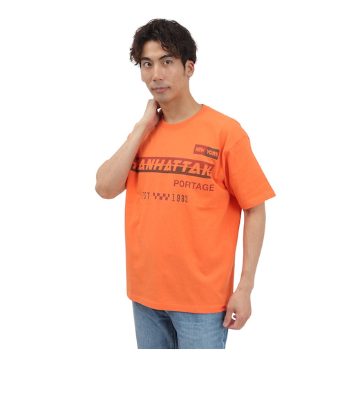 マンハッタンポーテージ（ManhattanPortage）半袖 プリントTシャツ 25SS-MP-M610 ORANGE