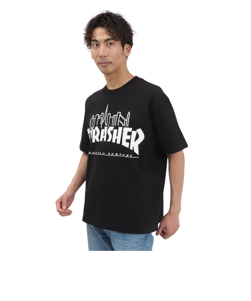 マンハッタンポーテージ（ManhattanPortage）半袖 プリントTシャツ THRASHER 25SS-MP-M614 BLACK