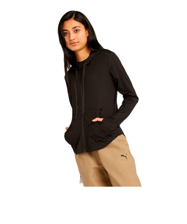 プーマ（PUMA）サマー リブ フルジップ フーディ 686931 01 BLK