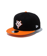 ニューエラ（NEW ERA）帽子 9FIFTY 読売ジャイアンツ キャップ 黒 Mサイズ 14524930 NPB シンプル ロゴ 刺繍 日除け 日焼け対策