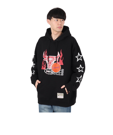 NBA オーバーサイズ フーディー シカゴ ブルズ BULLS TH8916-CBUBLCK