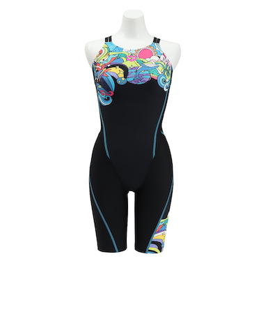 アリーナ(ARENA)競泳水着 レディース 水泳 レーシングワンピーススパッツ WA承認 AS5SRC55L BKBL