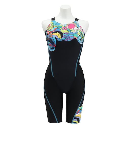 アリーナ(ARENA)競泳水着 レディース 水泳 レーシングワンピーススパッツ WA承認 AS5SRC55L BKBL