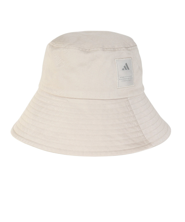 アディダス（adidas）帽子 UV バケットハット ベージュ M-Lサイズ KCE32-JL5157 バケハ UVカット 紫外線対策 速乾 シンプル 運動会…