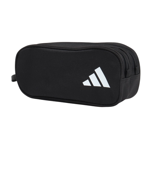 アディダス（adidas）ペンシルケース 2ジッパー 黒 KPU38-JD1308 筆箱 筆記用具入れ 学校 学生 新調 新学期 プレゼント ロゴ