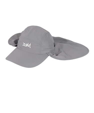 エックスガール（X-gir）帽子 サンガード キャップ グレー 155251051003-GREY UPF50+ 撥水 防風 サンガード 日除け 日焼け対策 …