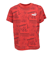 プーマ（PUMA）ジュニア ミッド 90S AOP 半袖Tシャツ 687845 15 RED