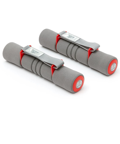 リーボック（REEBOK）ダンベル Fitness ソフトグリップダンベル 2kg 赤 RAWT-11062RD ウエイトトレーニング 2個セット 固定式