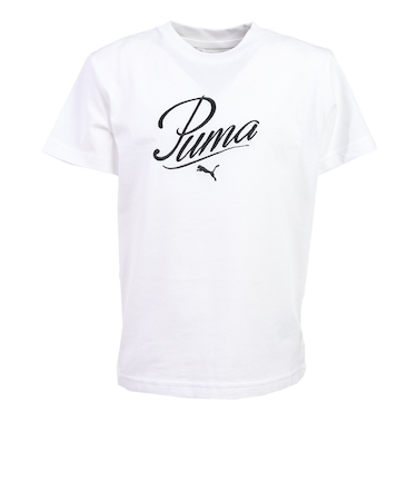 プーマ（PUMA）ジュニア ESS SCRIPT Tシャツ 687892 02 WHT