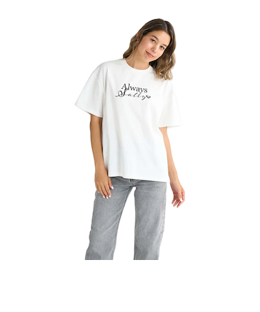 ロキシー（ROXY）ALWAYS SALTY 半袖Tシャツ 25SPRST251101WHT 接触冷感 オーバーサイズ 暑さ対策