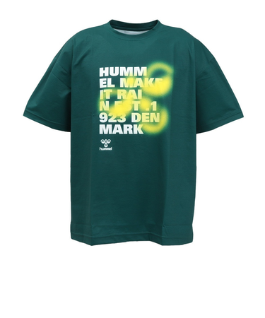 ヒュンメル（hummel）スポーツウェア コットンライク Tシャツ ユニセックス グリーン UVカット XB HAPB4094XB-563
