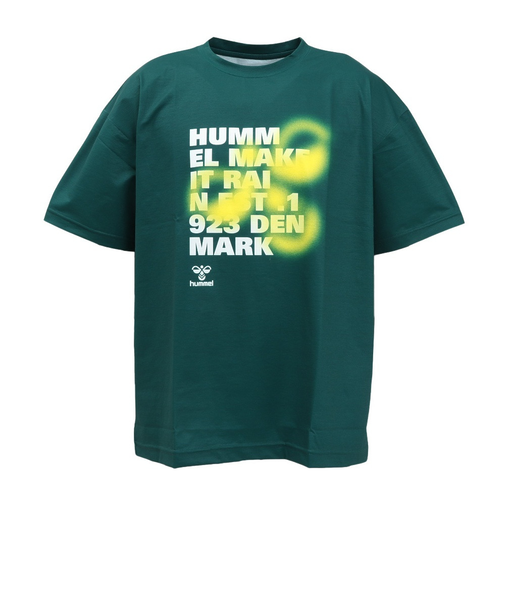 ヒュンメル（hummel）スポーツウェア コットンライク Tシャツ ユニセックス グリーン UVカット XB HAPB4094XB-563