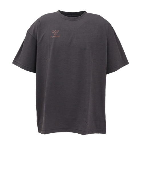 ヒュンメル（hummel）スポーツウェア コットンライク Tシャツ ユニセックス チャコール UVカット HAPB4089-921