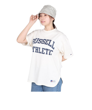 ラッセル（RUSSELL）40/2 ロゴプリント 半袖Tシャツ RBL25S1004 IVR
