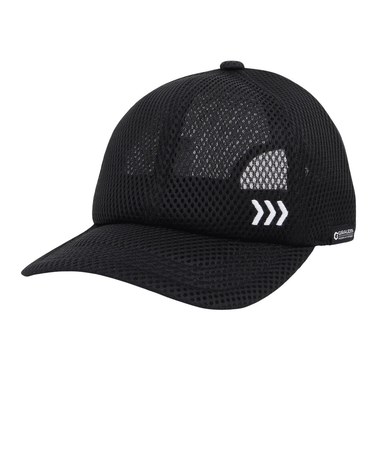 帽子 ダブルラッセル キャップ 黒 CP5S0003-WA897-GRST BLK 吸汗速乾 リフレクター 接触冷感 シンプル カジュアル 通気性