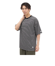 ニューエラ（NEW ERA）オーバーサイズド コットン 半袖Tシャツ Micro Border 14410067
