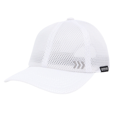 帽子 ダブルラッセル キャップ 白 CP5S0003-WA897-GRST WHT 吸汗速乾 リフレクター 接触冷感 シンプル カジュアル 通気性