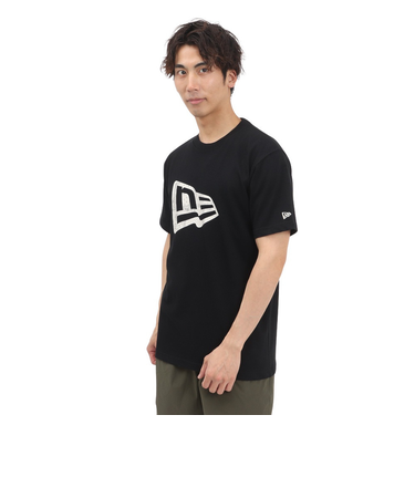 ニューエラ（NEW ERA）コットン 半袖Tシャツ Floral Paisley フラッグロゴ 14410107