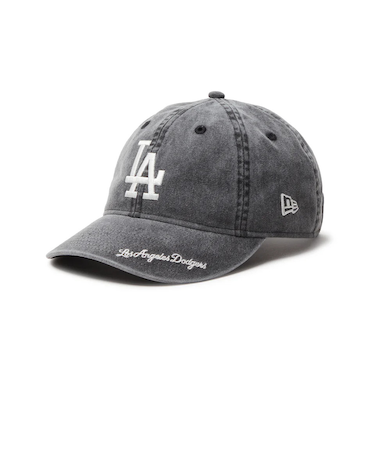 ニューエラ（NEW ERA）帽子 9THIRTY MLB Visor Logo ロサンゼルス･ドジャース アシッドウォッシュ 黒 Mサイズ 14388707 …