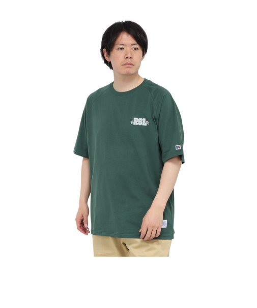 ラッセル（RUSSELL）ラグラン 半袖Tシャツ RBM25S0007 DGRN